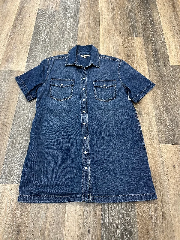 Dress Casual Short By Madewell In Blue Denim, Size: L Vintage Mini Skirt