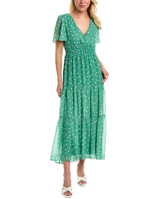 MAISON TARA Polka Dot Maxi Dress Formal Maxi Outfit