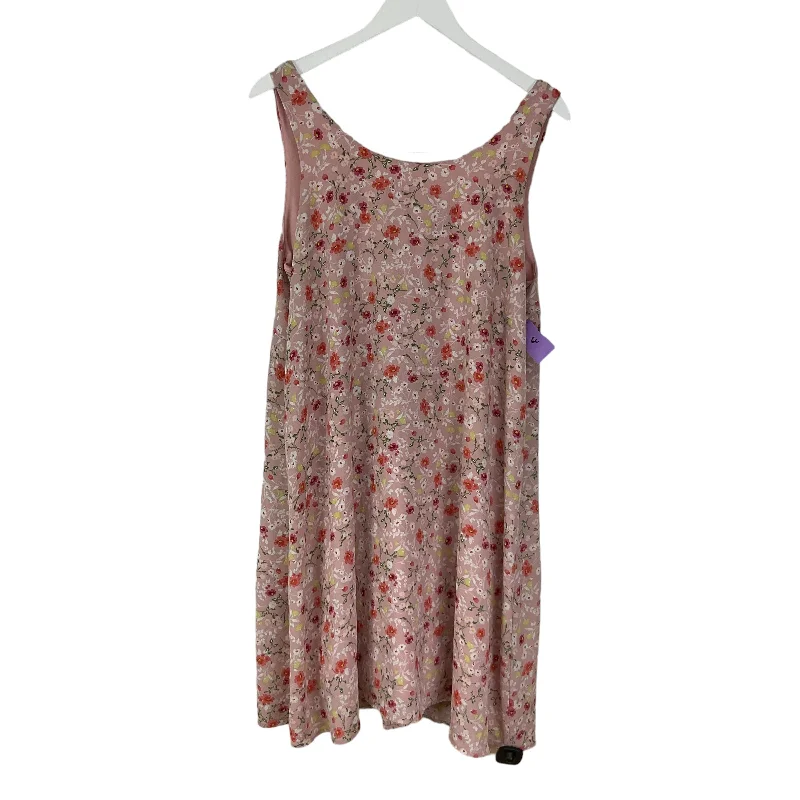 Dress Casual Midi By Bobeau In Pink, Size: L Soft Denim Midi