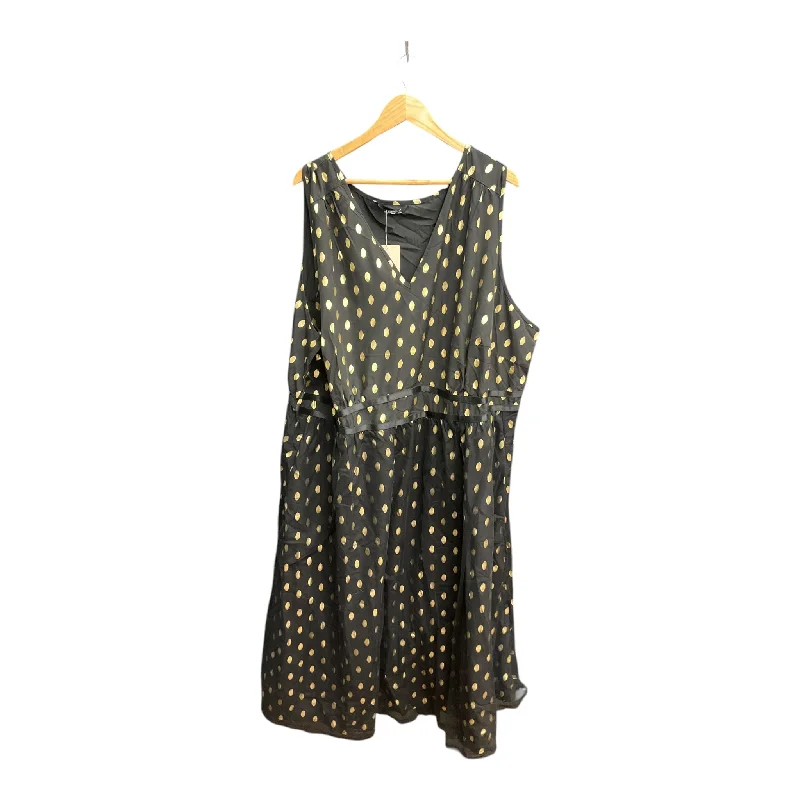 Dress Casual Midi By Cme In Polkadot Pattern, Size: 4x Printed Floral Midi