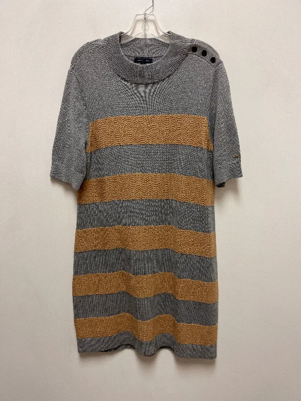 Dress Casual Midi By Tommy Hilfiger In Grey, Size: Xl Wool Midi Skirt