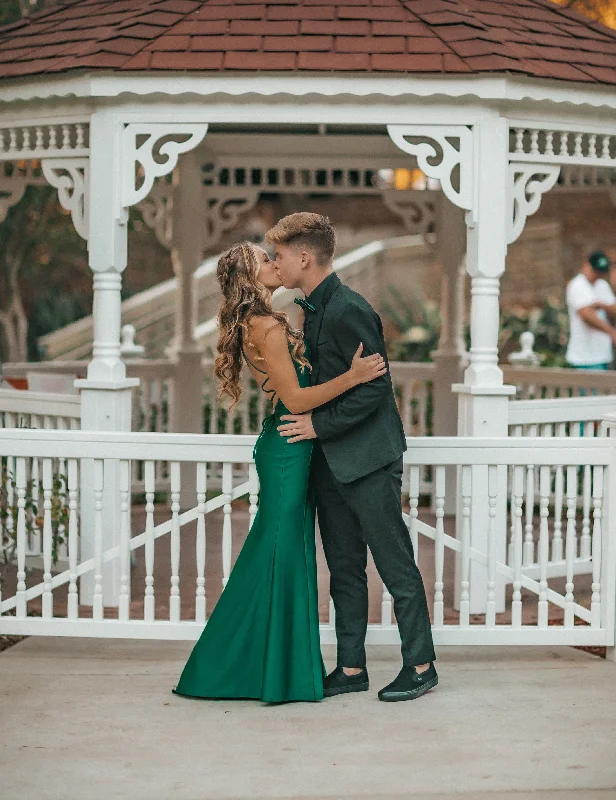 Classy Green Mermaid Prom Dress Lace-up Back,Green Evening Dress Y5449 Full Lace Dress